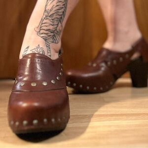 Dansko Ryder Brown Leather Women's Heeled Shoes